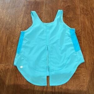 Lululemon Light Blue Flyaway Yoga Athletic Workout Tank Shirt No Size Small? Use